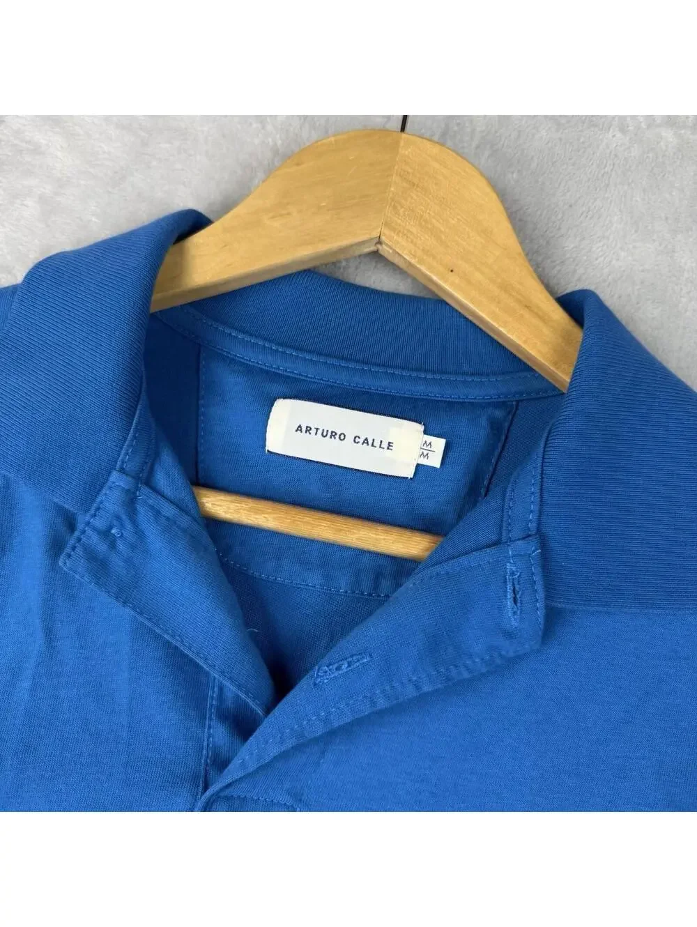 Arturo Calle Polo Shirt Mens M Blue Short Sleeve Classic Casual Golf Top Prepppy
